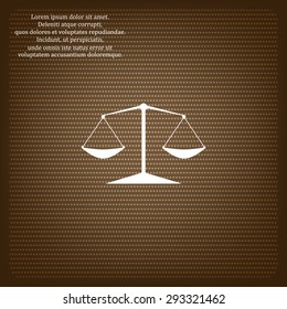 Icon scales balance. icon. vector design