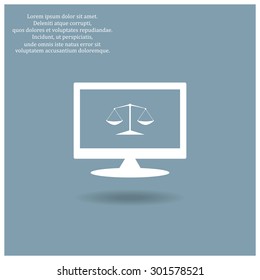 Icon scales balance. icon. vector design