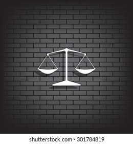 Icon scales balance. icon. vector design