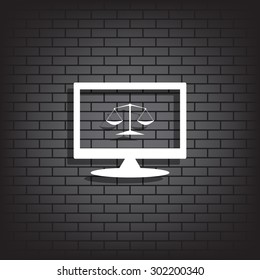 Icon scales balance. icon. vector design