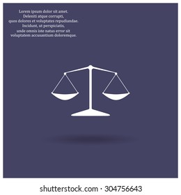 Icon scales balance. icon. vector design