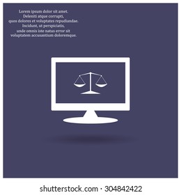 Icon scales balance. icon. vector design