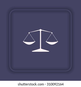 Icon scales balance. icon. vector design