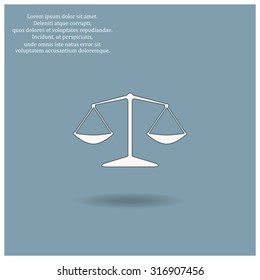 Icon scales balance. icon. vector design