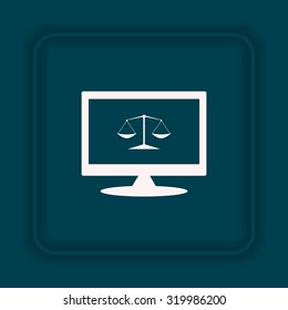 Icon scales balance. icon. vector design