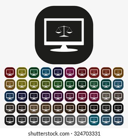 Icon scales balance. icon. vector design