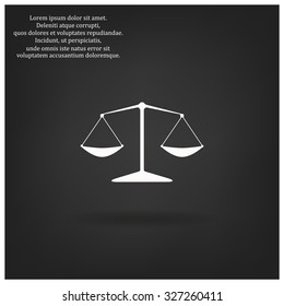 Icon scales balance. icon. vector design