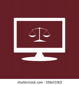 Icon scales balance. icon. vector design