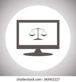 Icon scales balance. icon. vector design