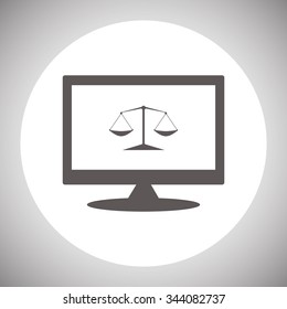 Icon scales balance. icon. vector design