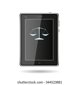 Icon scales balance. icon. vector design