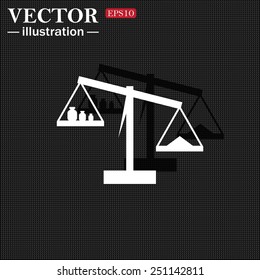 Icon scales balance , vector illustration, EPS 10