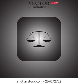  Icon scales balance, web icon. vector design