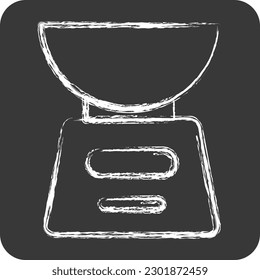 Icon Scales. suitable for Kitchen Appliances symbol. chalk Style. simple design editable