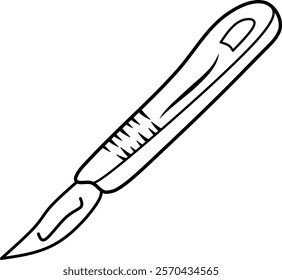 icon scalpel vector illustration of medical equipment for medical.	