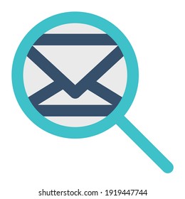 icon scan mail from malware using flat style and blue color dominate