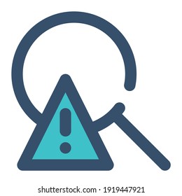 icon scan status found a warning using filled line style and blue color