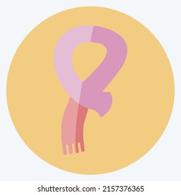 Icon Scarf. suitable for men accessories symbol. flat style. simple design editable. design template vector. simple symbol illustration