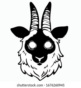 icon of scary mystical ghost goat