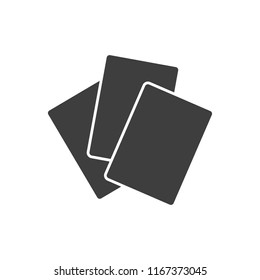 Icon scattered cards. Vector on white background