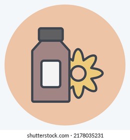 Icon Scented Lotion. suitable for Spa symbol. color mate style. simple design editable. design template vector. simple symbol illustration