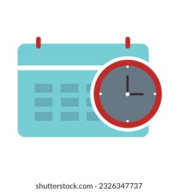 programación de iconos. Calendario, icono de tiempo, ilustración vectorial