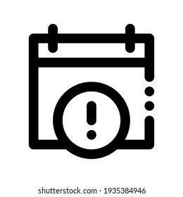 Icon Schedule Information With Style Outline