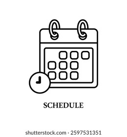 Icon a schedule, isolated against a clean background.