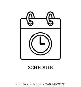 Icon a schedule, isolated against a clean background.