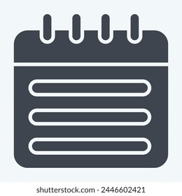 Icon Schedulling. related to Remote Working symbol. glyph style. simple design illustration