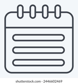 Icon Schedulling. related to Remote Working symbol. line style. simple design illustration