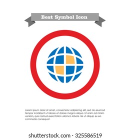Icon of schematic Earth globe