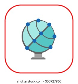 Icon of schematic Earth globe