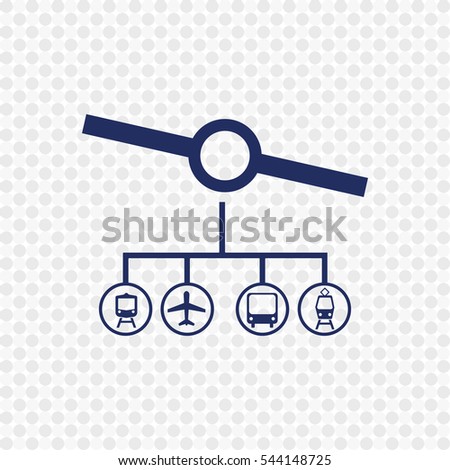 Icon of scheme station on gray background. All elements scheme station for web design and decoration of greeting cards.