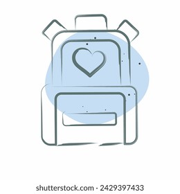 Icon School Bag. related to Kindergarten symbol. Color Spot Style. simple design editable. simple illustration