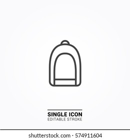 Icon school bag Single Icon Graphic Design