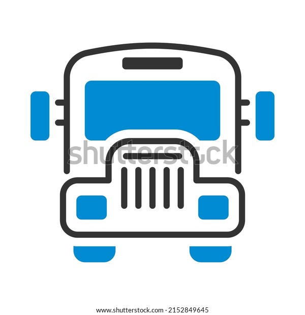 Icon Of School Bus. Editable Bold Outline\
With Color Fill Design. Vector\
Illustration.
