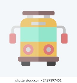 Icon School Bus. related to Kindergarten symbol. flat style. simple design editable. simple illustration
