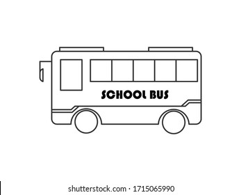 Icon school bus with wheels