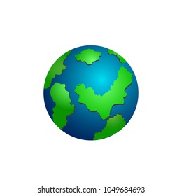 Icon of school globe on white background