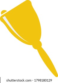 Icon Of School Hand Bell In Ui Colors. Flat Color Design. Vector Illustration.