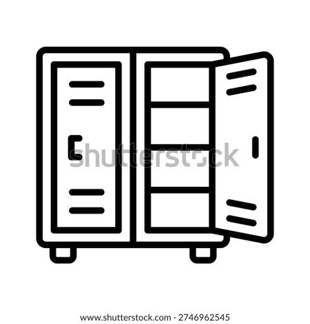 Icon of school locker symbolizing student storage, organization, and campus facilities