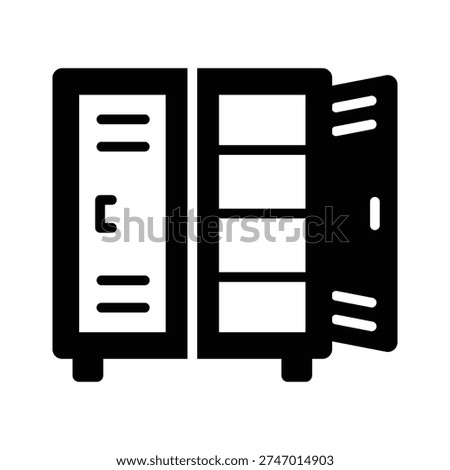 Icon of school locker symbolizing student storage, organization, and campus facilities