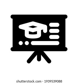 Icon School Presentation With Style Single Glyph