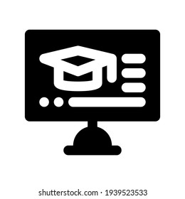 Icon School Website With Style Single Glyph