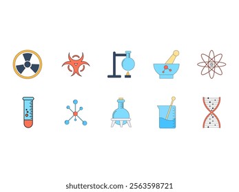 Icon Science Illustration Element Set