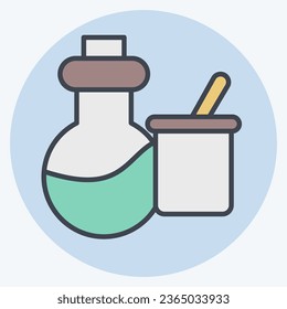 Icon Science Instruments. related to Biochemistry symbol. color mate style. simple design editable. simple illustration