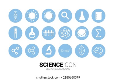 icon for science knowledge and laboratory. Concept for biology and research education.