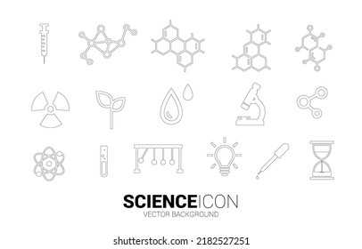icon for science knowledge and laboratory. Concept for biology and research education.