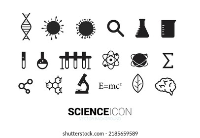 icon for science knowledge and laboratory. Concept for biology and research education.